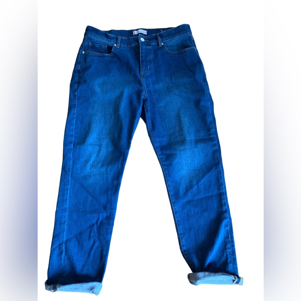 LOFT‎ Girlfriend Jeans Size 8/29 Petite Dark Wash